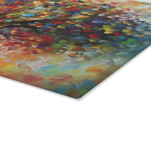 Load image into Gallery viewer, Tree of Life - Etz Chaim Tempered Glass Challah Serving/Cutting Board