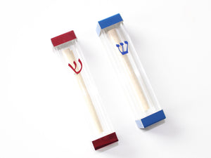 Red colored Mezuzah you fill with your Broken Jewish Wedding Glass from your Chuppah Cup, Customizable