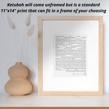 Load image into Gallery viewer, Ketubah - Simple Design, Ready to ship immediately