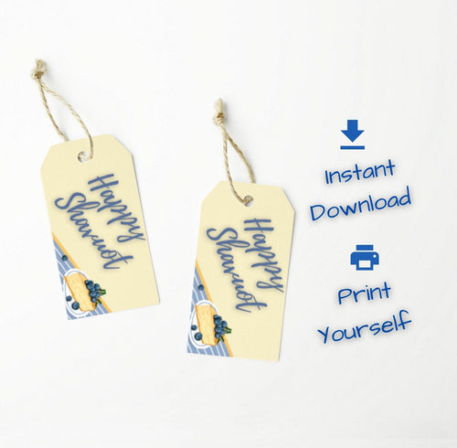 Shavuot gift tags, instant download print, for the Jewish Holiday