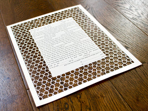 Papercut Ketubah -  Fast Shipping, Star of David Border design, for Jewish Wedding