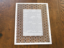 Load image into Gallery viewer, Papercut Ketubah -  Fast Shipping, Star of David Border design, for Jewish Wedding