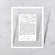 Load image into Gallery viewer, Papercut Ketubah -  Fast Shipping, Star of David Border design, for Jewish Wedding