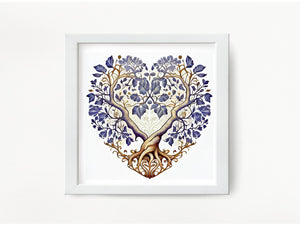 Heart Tree of Life - Etz Chaim - Colorful Art Print to display in your home or give as a gift