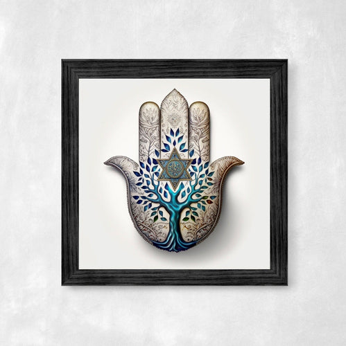 Hamsa Colorful Art Print to display in your home or give as a gift