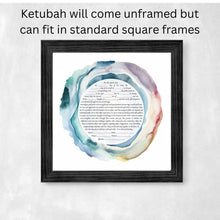 Load image into Gallery viewer, Watercolor Ketubah -Multiple Text Options, Fast Shipping, budget friendly, for Jewish Wedding