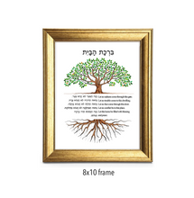 Load image into Gallery viewer, Jewish Home Blessing Tree of Life Print, Birkat HaBayit, Art Print, prayer, to display in your home or give as a gift